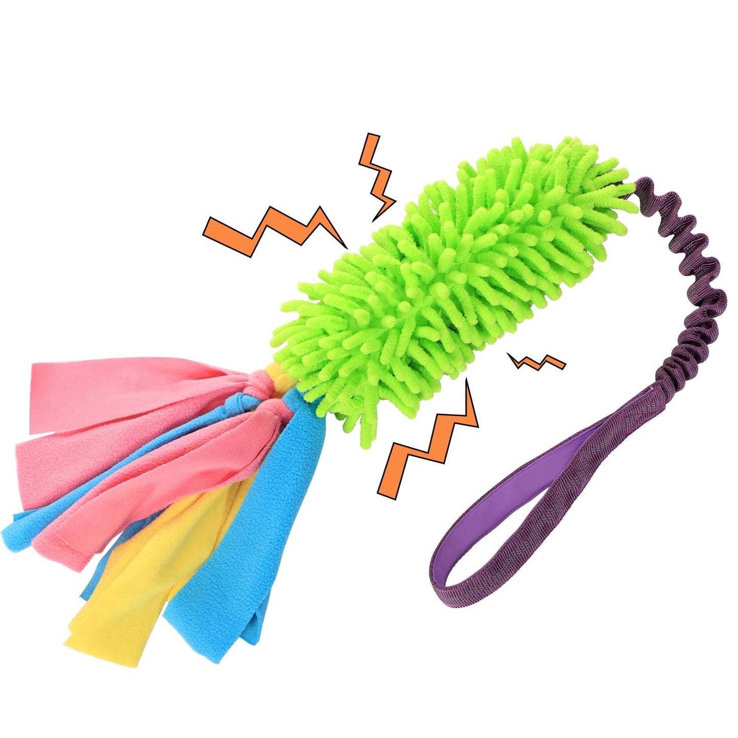 SCHITEC Dog Tug Toy, Bungee Tug of War Rope Toys with Squeaky Sound for Small Medium Large Dogs, Puppy Training Pull Toy for Exercise & Interactive Play Games