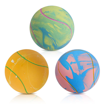 SCHITEC Dog Squeaky Ball Toys, Interactive Tennis Balls for Fetch Play, Latex Rubber Pet Toy for Medium Large Breed Dogs