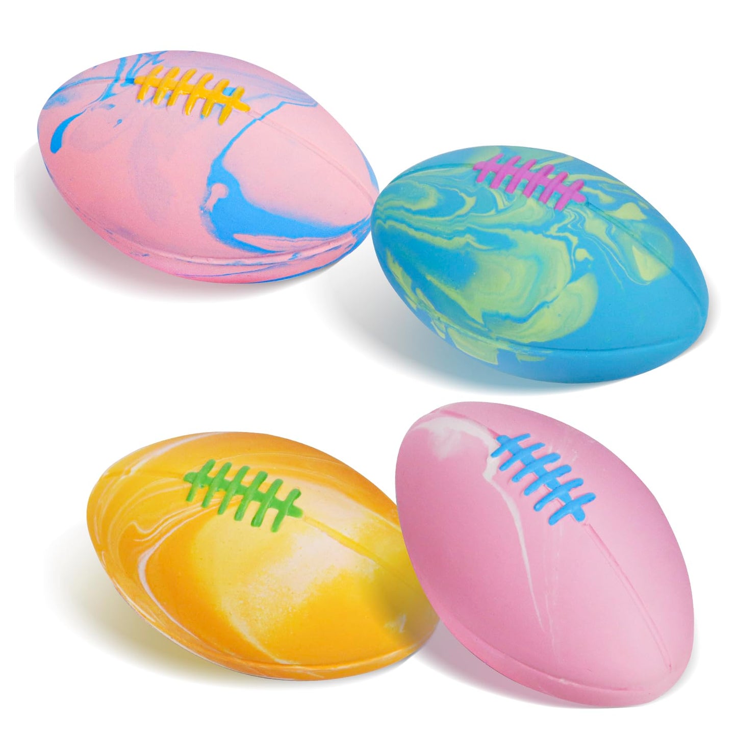 SCHITEC Dog Squeaky Toy Balls, Interactive Squeak Puppy Balls for Fetch Play, Latex Rubber Pet Toy for Puppies Mini Breed Small Dogs