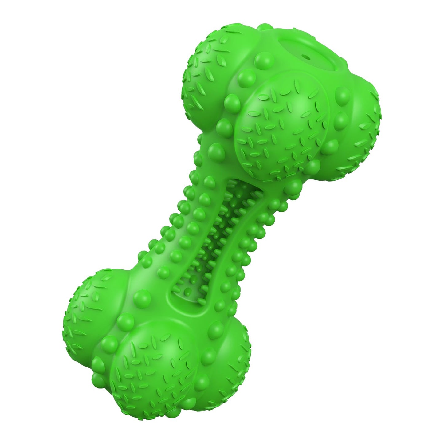 SCHITEC Squeaky Dog Chew Toy for Aggressive Chewers Large Breed, Tough Interactive Teething Rubber Bone for Big Medium Dogs