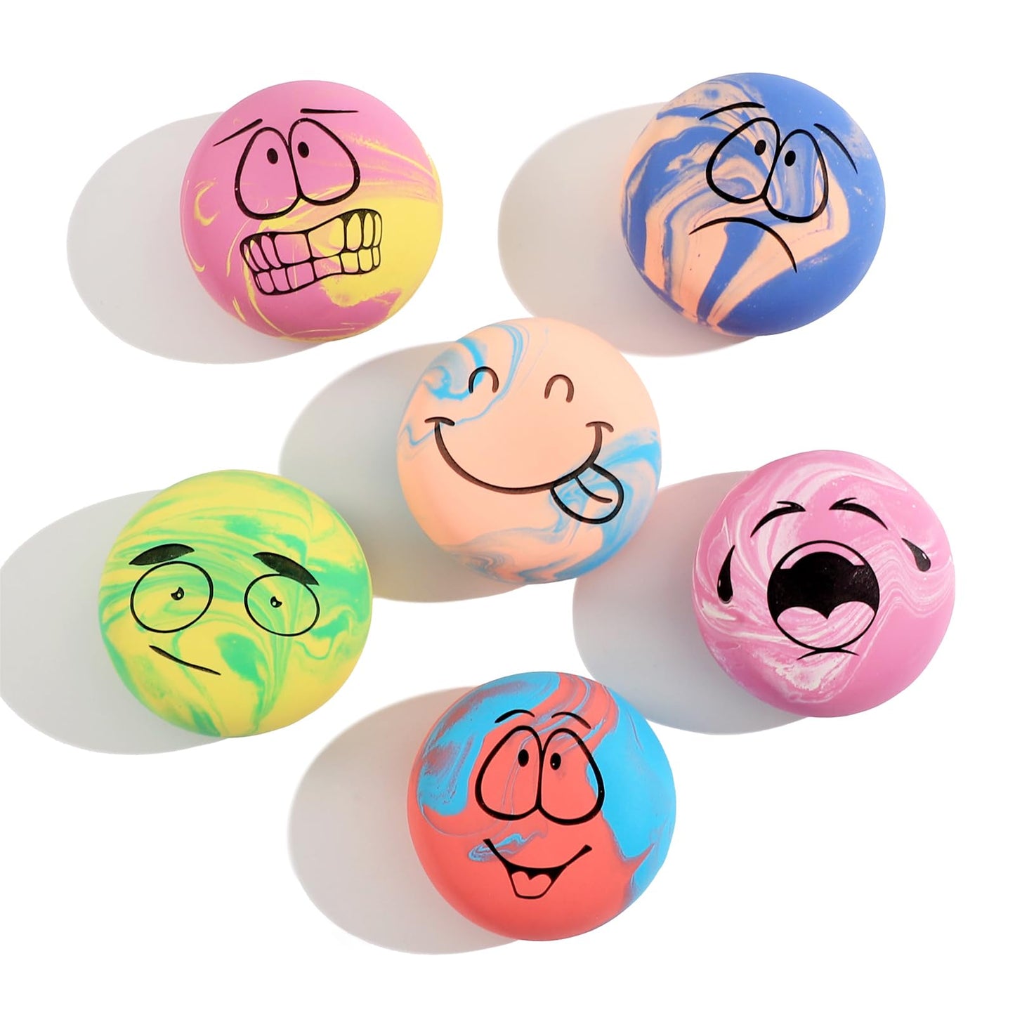 Squeaky Dog Toys, [6 Pack] Interactive Latex Rubber Squeak Ball Toy, Soft Fetch Play Balls for Puppy Small Dogs