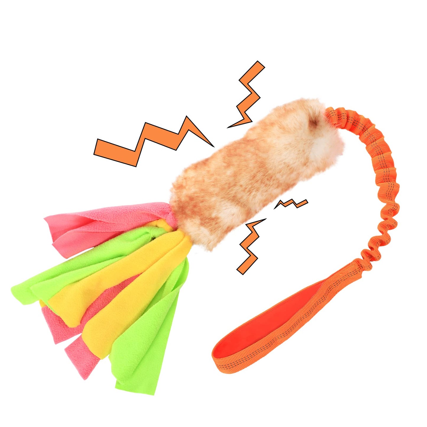 SCHITEC Dog Tug Toy, Bungee Tug of War Rope Toys with Squeaky Sound for Exercise & Interactive Play Games, Puppy Training Pull Toy for Small Medium Large Dogs