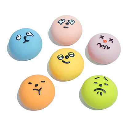 Squeaky Dog Toys for Puppies Small Dogs, [6 Pack] Latex Rubber Interactive Fetch Balls with Squeaker, Funny Puppy Play Ball Toy