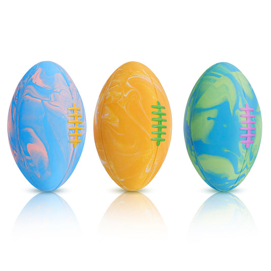 SCHITEC Dog Squeaky Ball Toys, Interactive Pet Balls for Fetch Play, Latex Rubber Football Toy for Medium Large Breed Dogs