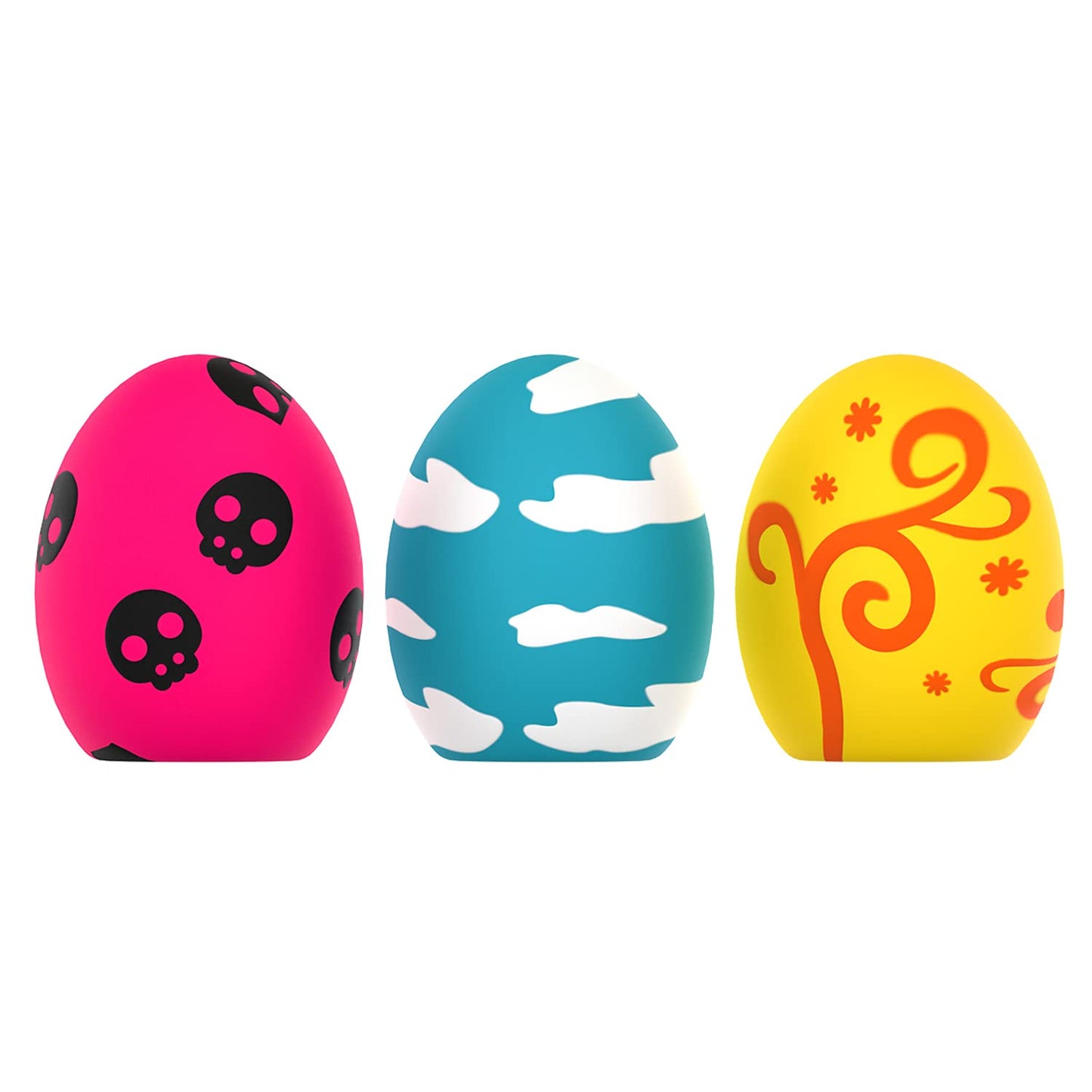 Dog Squeaky Toy, Latex Bouncy Egg Balls with Squeaker for Puppy Small Pet Dogs, Soft Rubber Sound Toys for Interactive Fetch Play