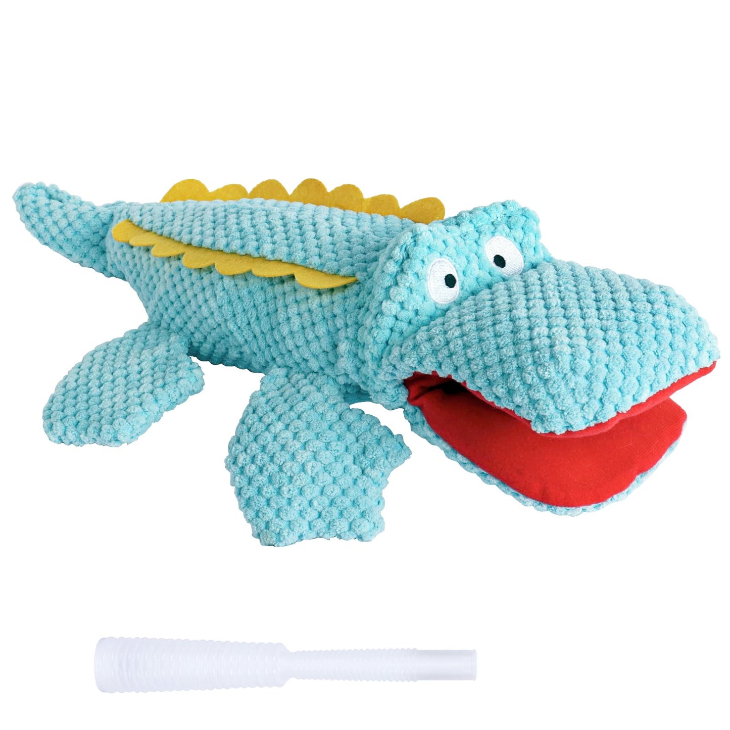 SCHITEC Squeaky Dog Toys, Crinkle Plush Water Bottle Toy with No Stuffing Body, Interactive Squawking Pet Chew Toy for Puppy Small Medium Large Dogs