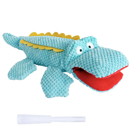 SCHITEC Squeaky Dog Toys, Crinkle Plush Water Bottle Toy with No Stuffing Body, Interactive Squawking Pet Chew Toy for Puppy Small Medium Large Dogs