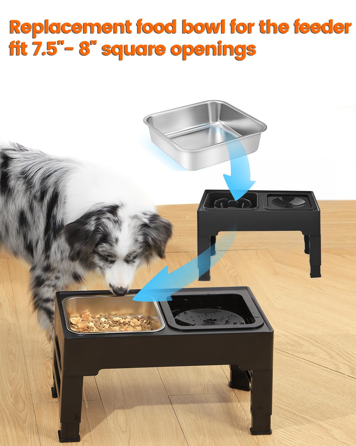 Stainless Steel Dog Bowls, [2 Pack] Water and Food Bowl Set, 1.6L Pet Metal Dishes for Small Medium Large Dogs