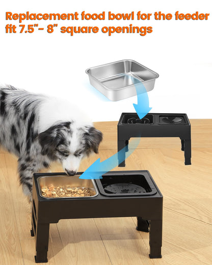 Stainless Steel Dog Bowls, [2 Pack] Water and Food Bowl Set, 1.6L Pet Metal Dishes for Small Medium Large Dogs