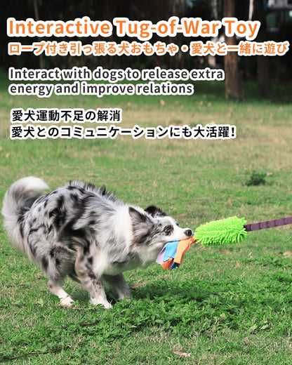 SCHITEC Tug Toy for Dogs, [2 Pack] Bungee Tug of War Squeaky Rope Toys for Exercise & Interactive Play Games, Puppy Training Pull Toy for Small Medium Large Dog