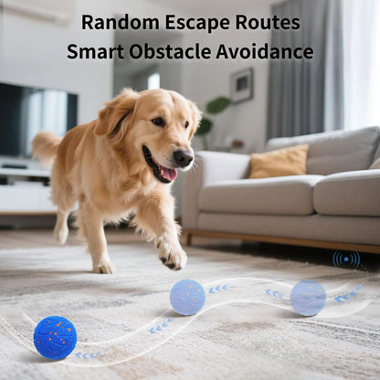 SCHITEC Smart Interactive Dog Toy Ball – Automatic Moving & Bouncing Balls for Large Dogs, Rechargeable Motorized Dog Ball, Stimulating Pet Toy for Active & Bored Medium Large Dogs (Blue)