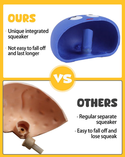 SCHITEC Squeaky Dog Toys, Funny Interactive Puppy Ball Toy, [6 Pack] Latex Rubber Squeak Pet Balls for Puppies Small Breed Dogs