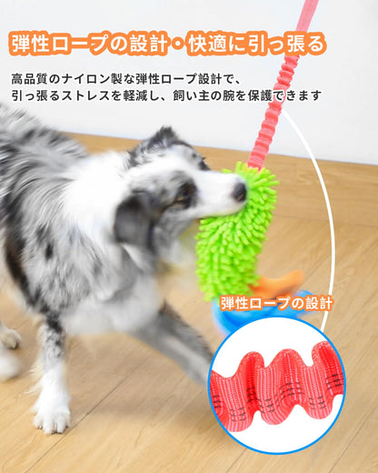 SCHITEC Dog Tug Toy, [2 Pack] Interactive Play Training Bungee Rope, Squeaky Tug of War Exercise Pull Toys for Puppy Small Medium Large Dogs