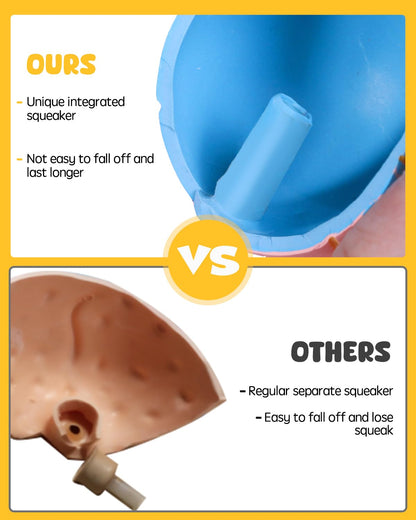 SCHITEC Dog Squeaky Toy Balls, Interactive Tennis Ball for Puppies Small Pet Medium Breed Dogs, Latex Rubber Puppy Fetch Play Toys