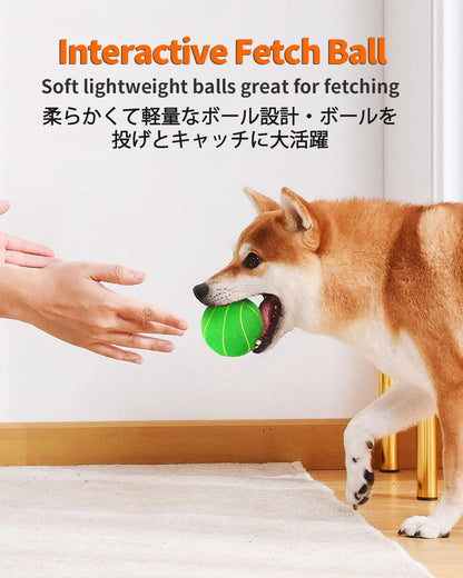 Squeaky Dog Toys, [4 Pack] Interactive Dog Balls with Squeaker for Medium Dogs, 2.8'' Soft Latex Rubber Bouncy Fetch Play Ball Toy