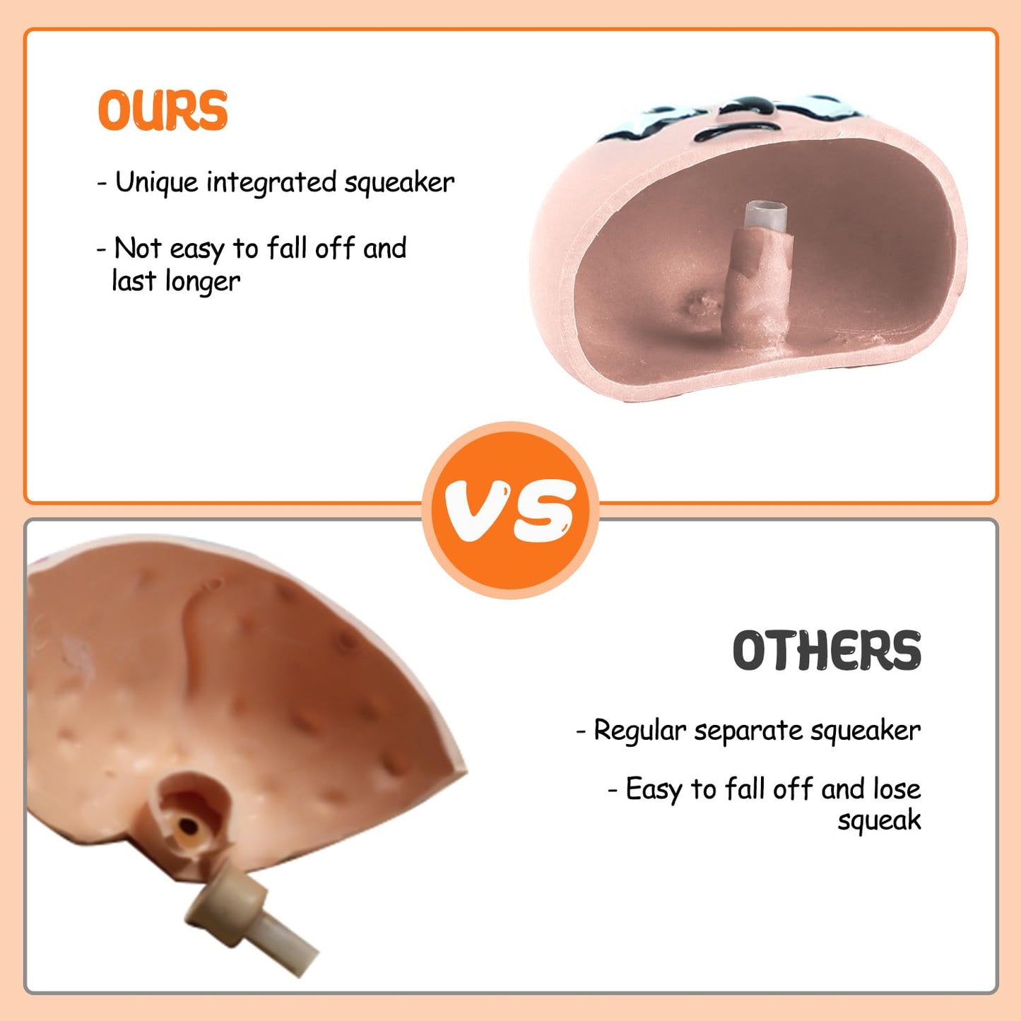 Squeaky Dog Toys for Puppies Small Dogs, [6 Pack] Latex Rubber Interactive Fetch Balls with Squeaker, Funny Puppy Play Ball Toy