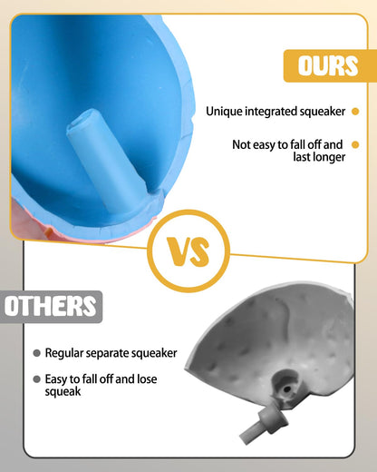 SCHITEC Dog Squeaky Ball Toys, Interactive Tennis Balls for Fetch Play, Latex Rubber Pet Toy for Medium Large Breed Dogs