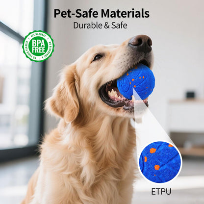 SCHITEC Smart Interactive Dog Toy Ball – Automatic Moving & Bouncing Balls for Large Dogs, Rechargeable Motorized Dog Ball, Stimulating Pet Toy for Active & Bored Medium Large Dogs (Blue)