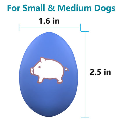 SCHITEC Squeaky Dog Toys, [8 Pack] Latex Squeaker Bouncy Egg for Small Medium Pets Puppies, 2.5” Soft Animal Rubber Interactive Fetch Ball Set