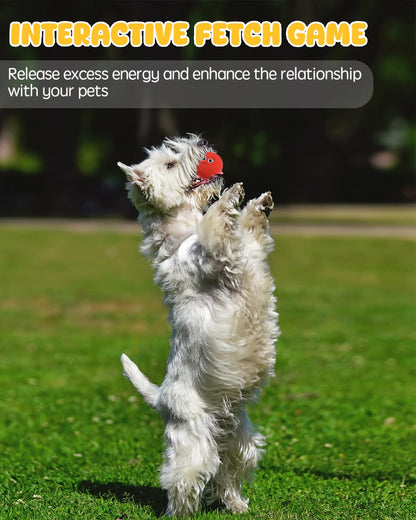 SCHITEC Squeaky Dog Toys, Funny Interactive Puppy Ball Toy, [6 Pack] Latex Rubber Squeak Pet Balls for Puppies Small Breed Dogs