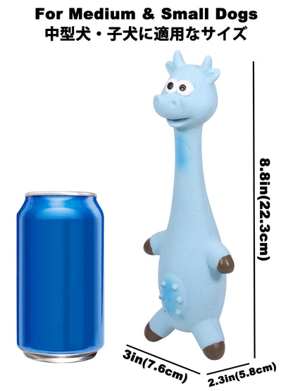 SCHITEC Squeaky Dog Toys, [2 Pack] Squawking Latex Toy with Interactive Squeaker, Squeak Rubber Duck Chicken for Medium Small Dogs