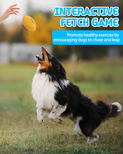 SCHITEC Dog Squeaky Ball Toys, Interactive Pet Balls for Fetch Play, Latex Rubber Football Toy for Medium Large Breed Dogs