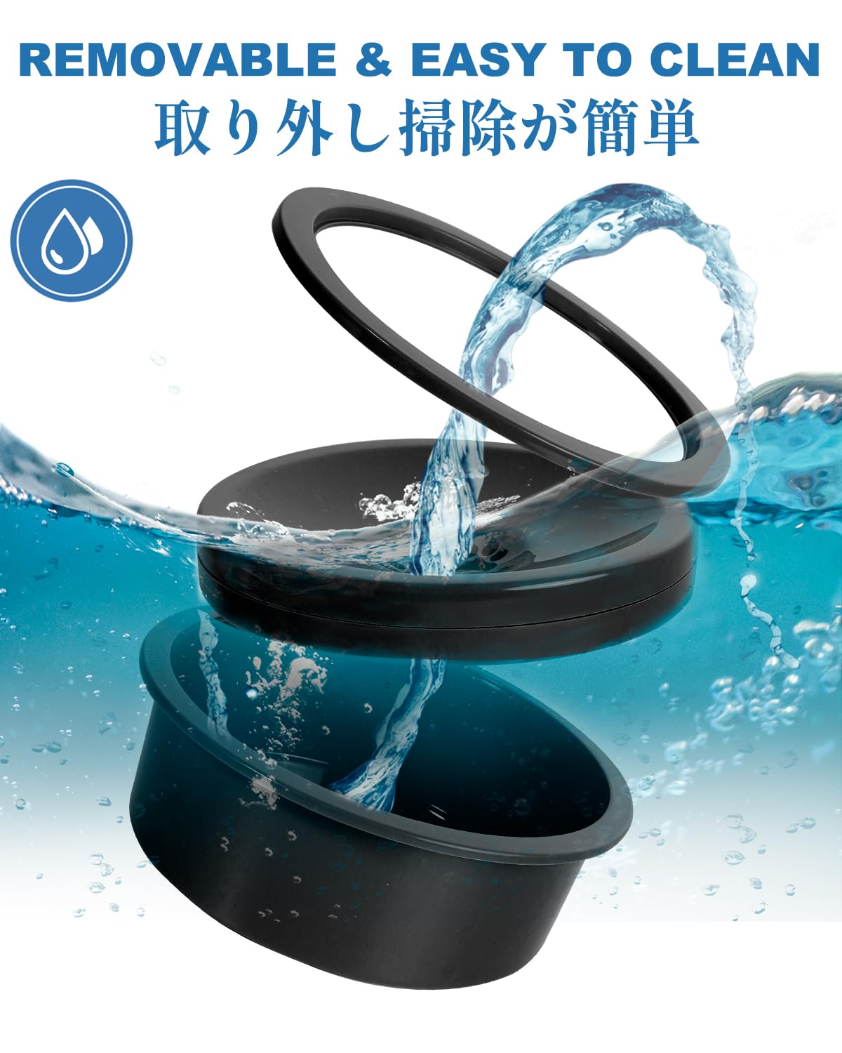 No Spill Water Bowl for Dogs, 30oz Slow Drinking Dog Slobber Stopper, Non Spilling Messy Splash or Drip