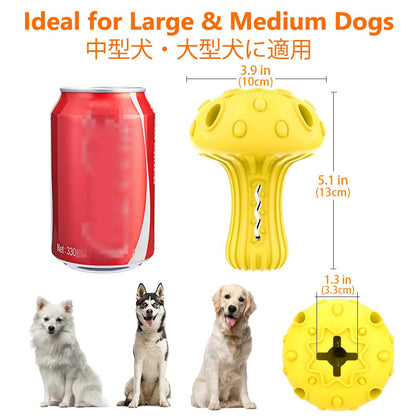 SCHITEC Dog Chew Toy for Large & Medium Dogs, Rubber Treat Dispensing Toy for Aggressive Chewers, Interactive Slow Feeder Tough Puzzle Toys Teeth Cleaning