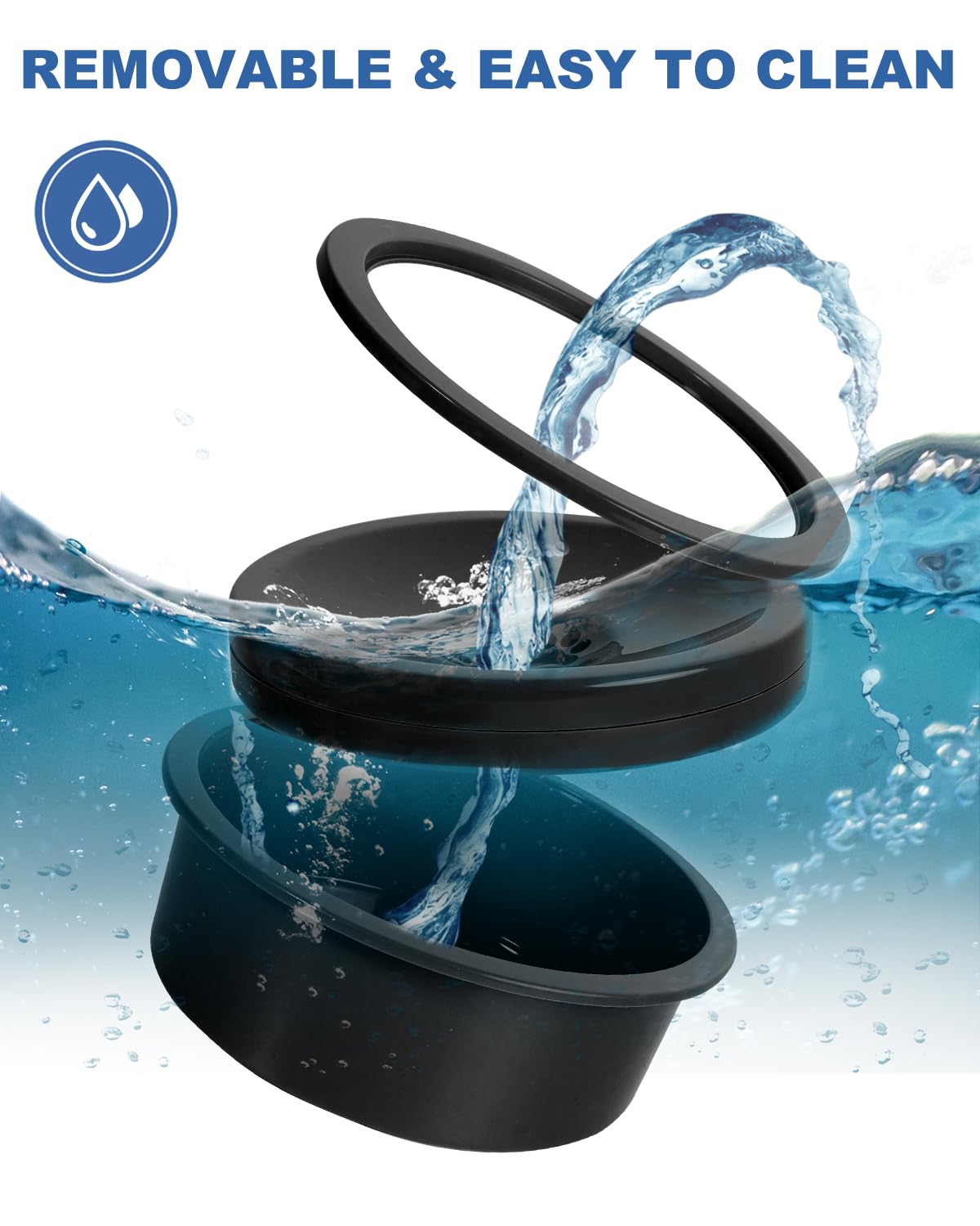 No Spill Water Bowl for Dogs, 30oz Slow Drinking Dog Slobber Stopper, Non Spilling Messy Splash or Drip