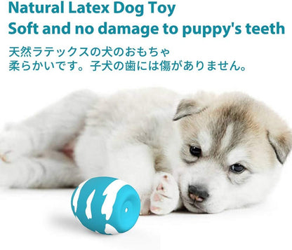 SCHITEC Squeaky Dog Toys, [6 Pack] Puppy Toy Soft Bouncing Egg Balls with Squeaker, Interactive Latex Rubber Pet Ball for Puppies Small Breed