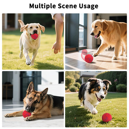 SCHITEC Smart Interactive Dog Toy Ball – Automatic Moving & Bouncing Balls for Large Dogs, Rechargeable Motorized Dog Ball, Stimulating Pet Toy for Active & Bored Medium Large Dogs (Red)